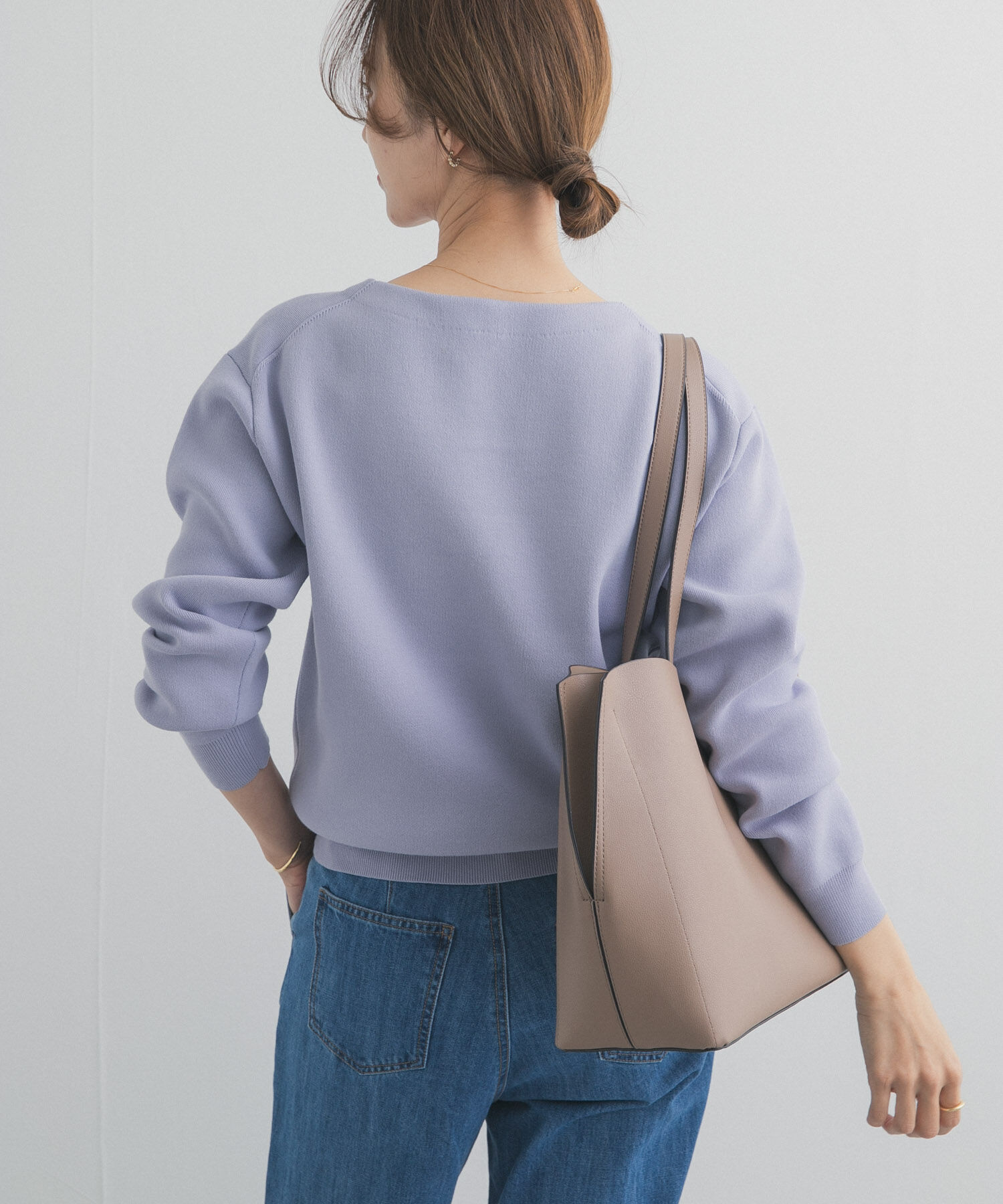 URBAN RESEARCH DOORS「『UR TECH Renew Knit』Vネックプルオーバー」|ニット・セーター|