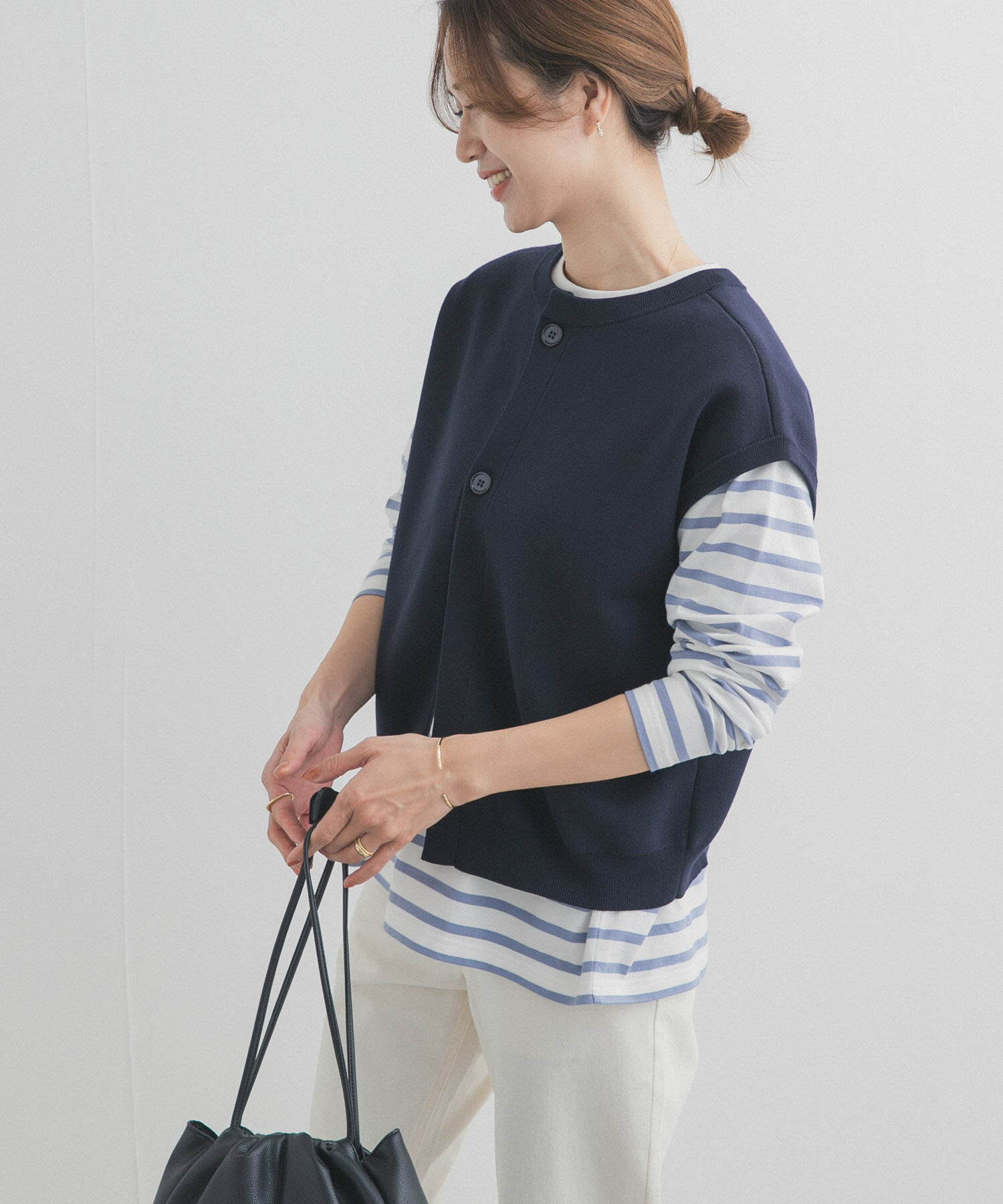 URBAN RESEARCH DOORS「『UR TECH Renew Knit』2WAYベスト」|ベスト・ジレ|