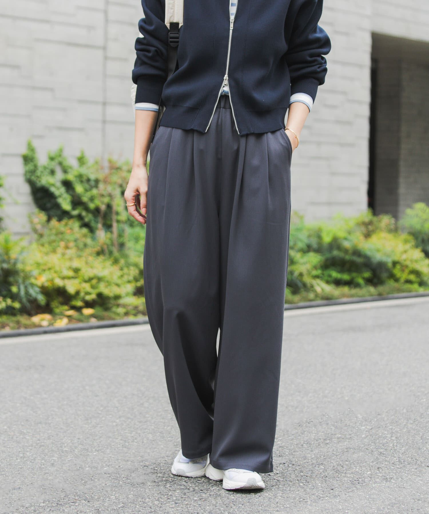 URBAN RESEARCH DOORS「『UR TECH』完声タックギャザーワイドパンツ」|その他|