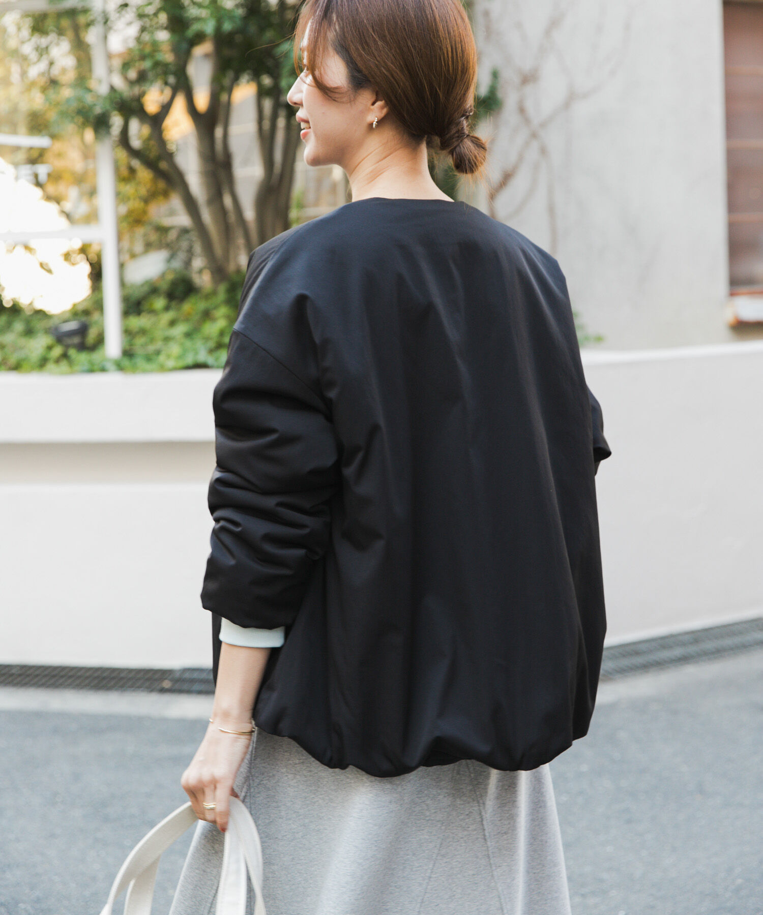 URBAN RESEARCH DOORS「撥水中綿ノーカラーコート」|ノーカラーコート|