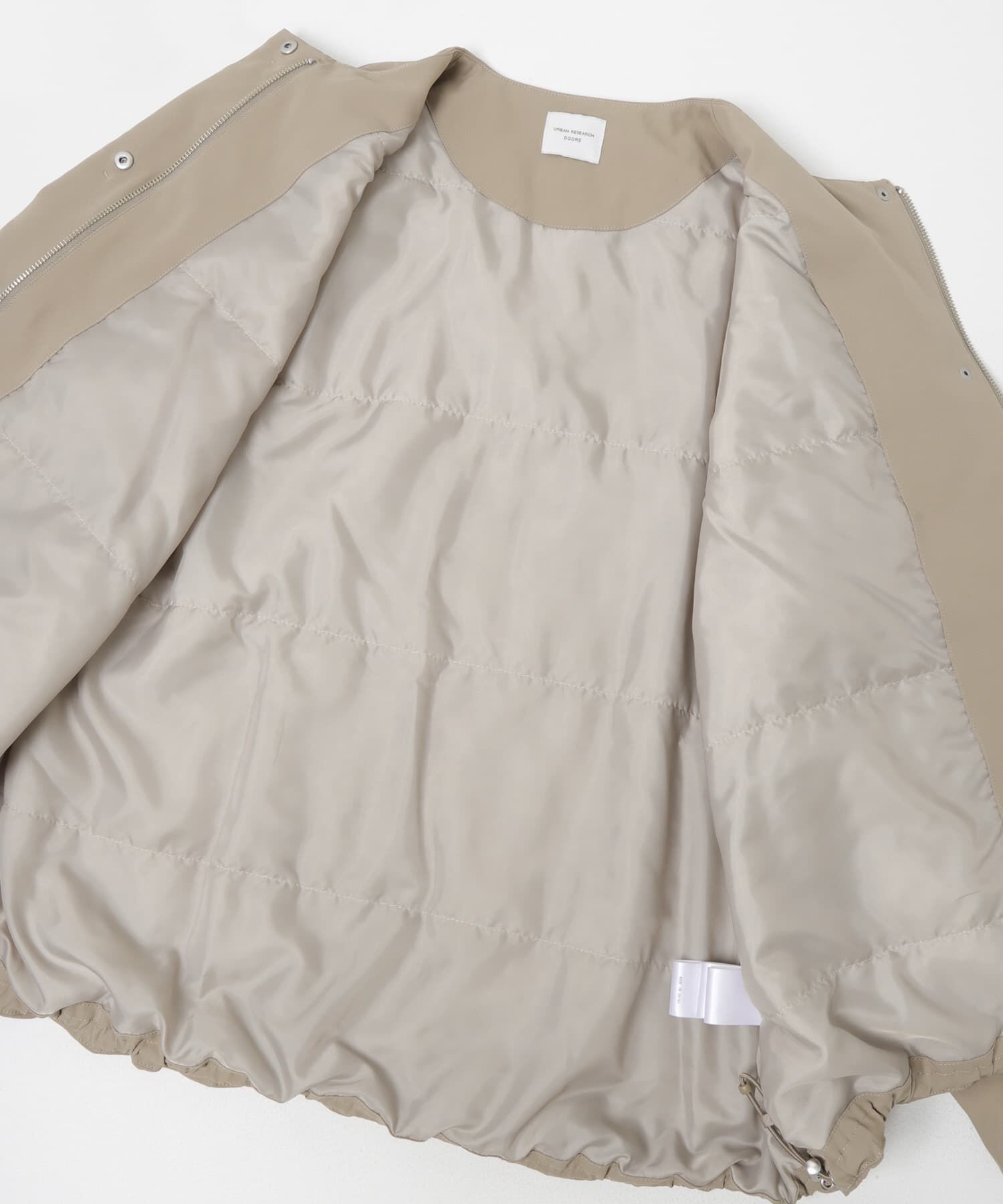 URBAN RESEARCH DOORS「撥水中綿ノーカラーコート」|ノーカラーコート|