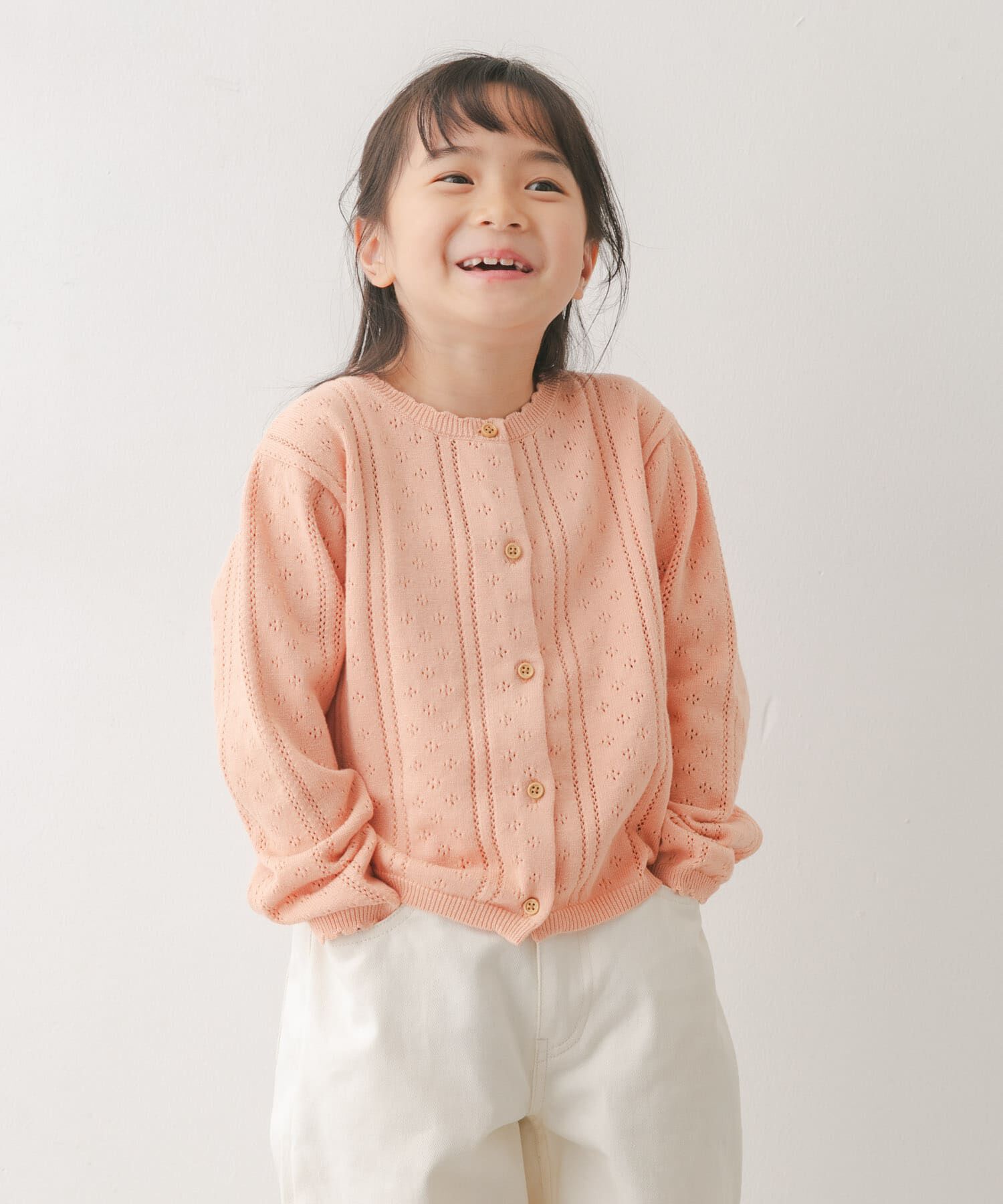 URBAN RESEARCH DOORS「透かし編みカーディガン(KIDS)」|ニット・セーター|