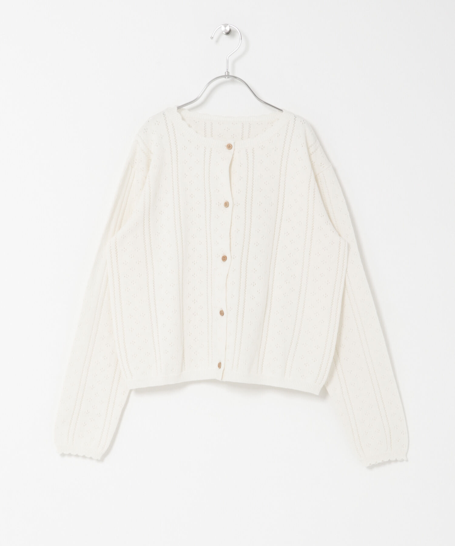 URBAN RESEARCH DOORS「『150サイズ』透かし編みカーディガン(KIDS)」|ニット・セーター|