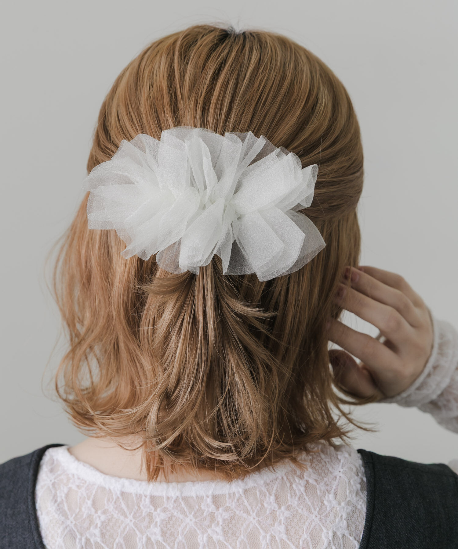 SMELLY「シアーフリルバレッタ」|その他|アイボリー