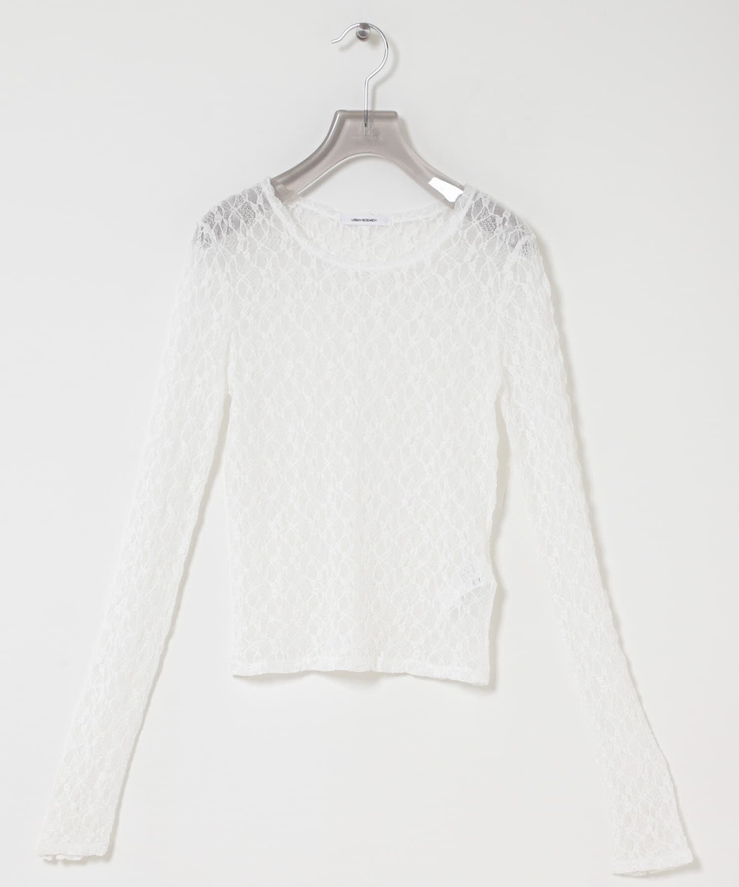 URBAN RESEARCH「ストレッチレーストップス」|Tシャツ・カットソー|オフホワイト