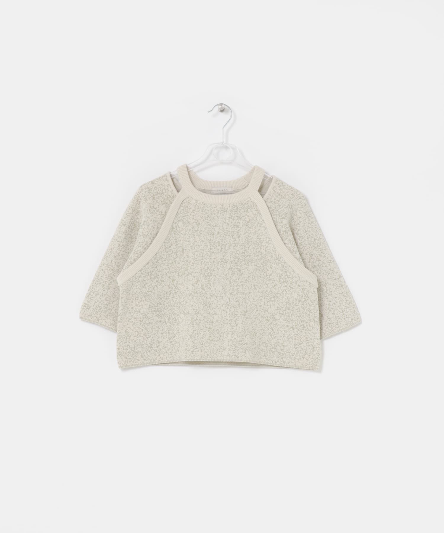 LAATO「jacquard shortsleeve knit」|ニット・セーター|ブラウン