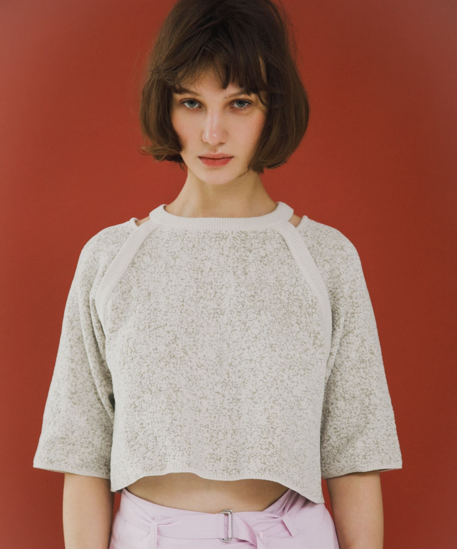 LAATO「jacquard shortsleeve knit」|ニット・セーター|