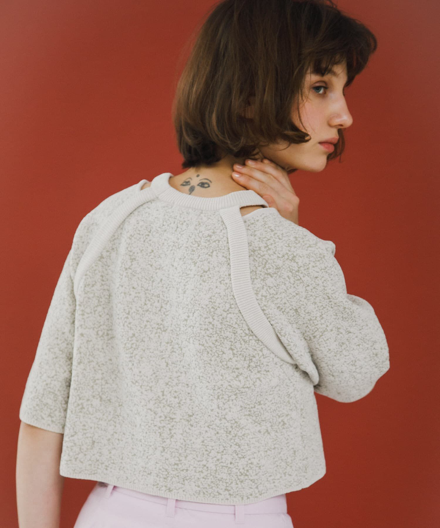LAATO「jacquard shortsleeve knit」|ニット・セーター|