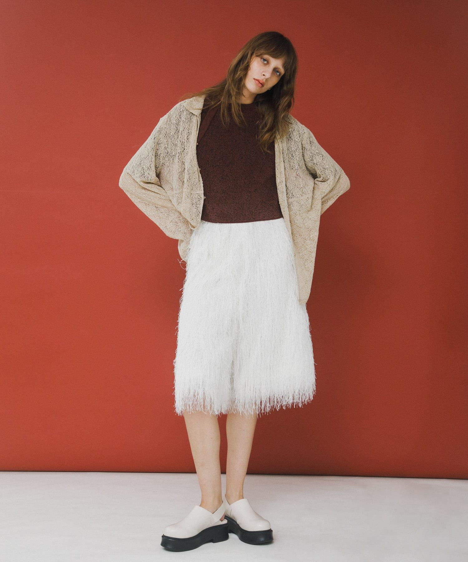 LAATO「jacquard shortsleeve knit」|ニット・セーター|