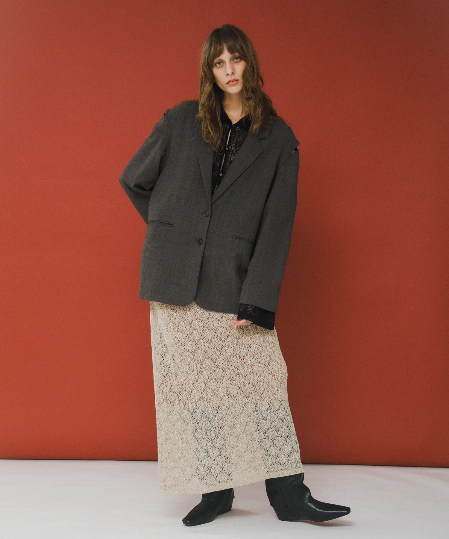 LAATO「melon lace skirt」|スカート|ライトブラウン