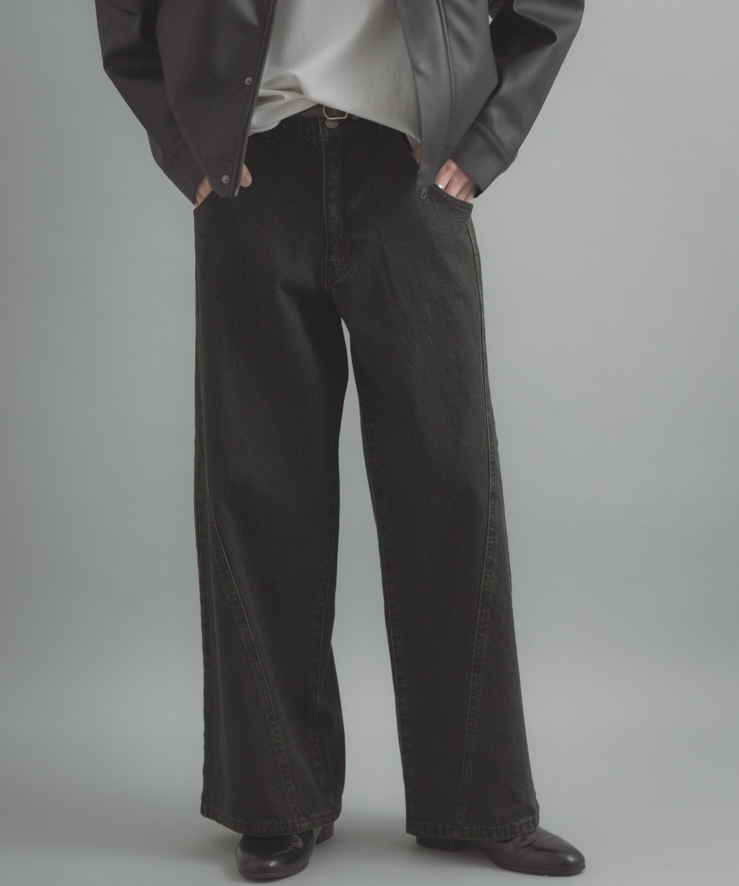 SENSE OF PLACE by URBAN RESEARCH「ケミカルバギーワイドデニムパンツ」|デニム|