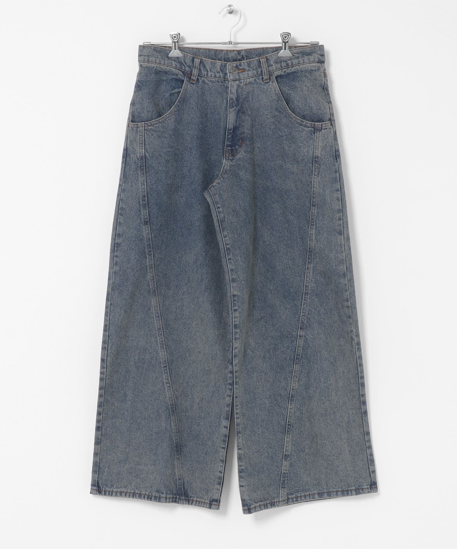 SENSE OF PLACE by URBAN RESEARCH「ケミカルバギーワイドデニムパンツ」|デニム|