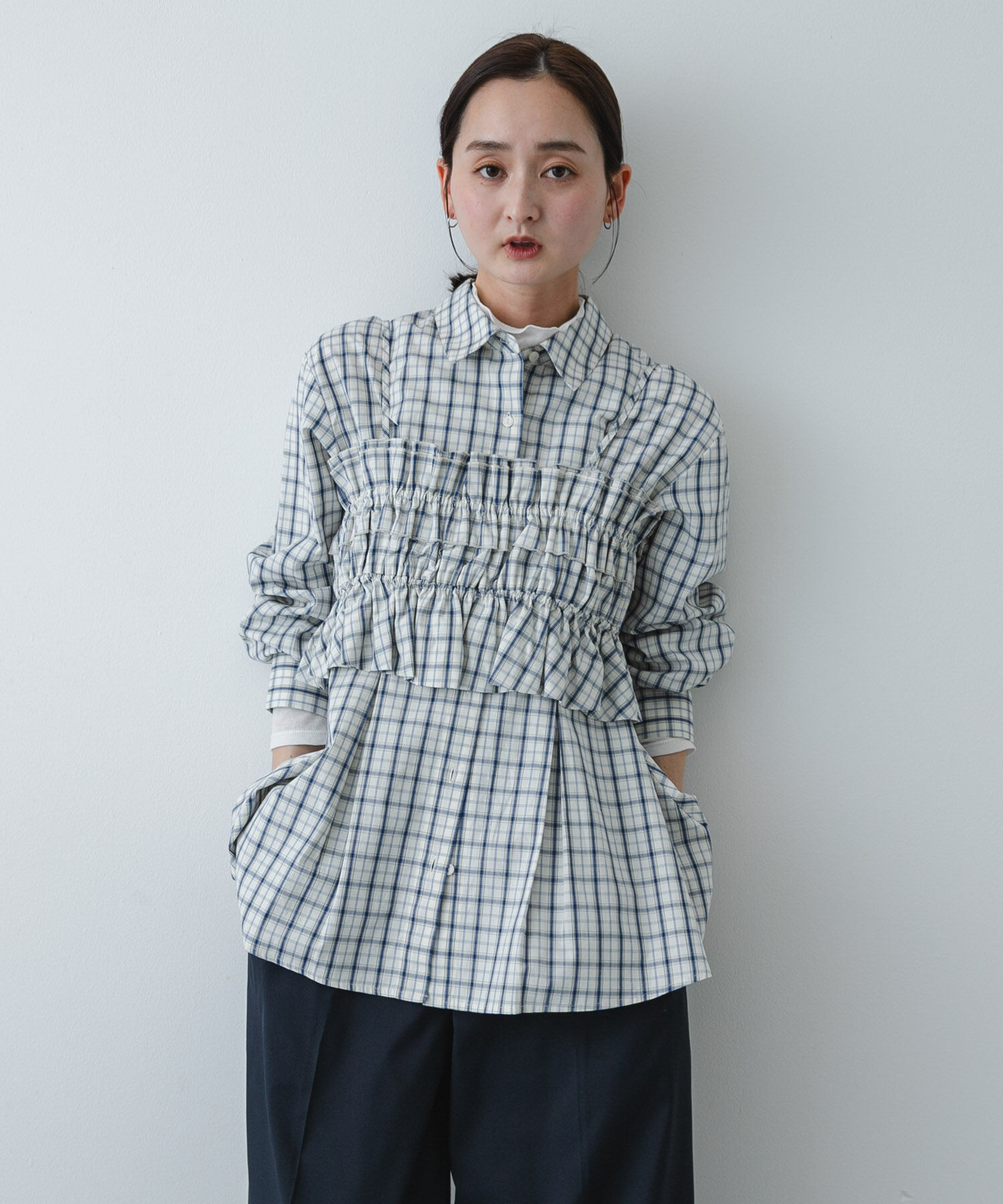 SENSE OF PLACE by URBAN RESEARCH「シャーリングビスチェセットシャツ」|Tシャツ・カットソー|