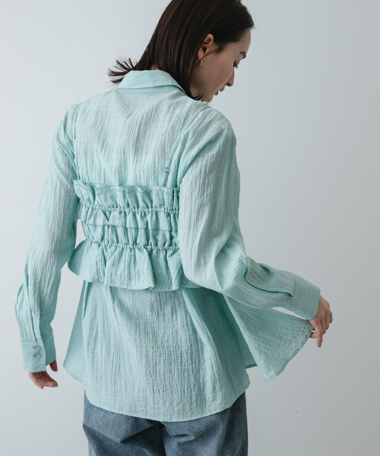 SENSE OF PLACE by URBAN RESEARCH「シャーリングビスチェセットシャツ」|Tシャツ・カットソー|