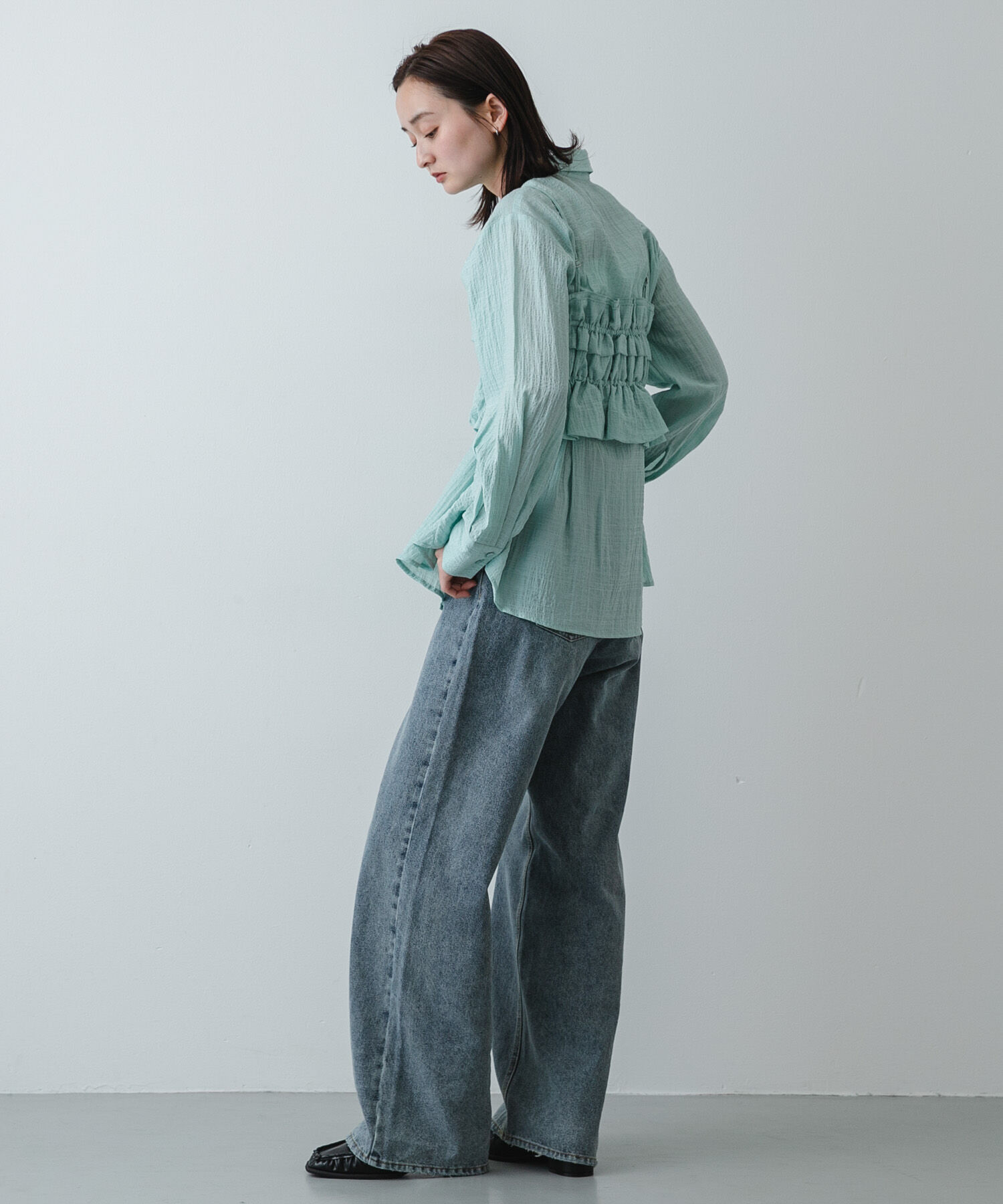 SENSE OF PLACE by URBAN RESEARCH「シャーリングビスチェセットシャツ」|Tシャツ・カットソー|