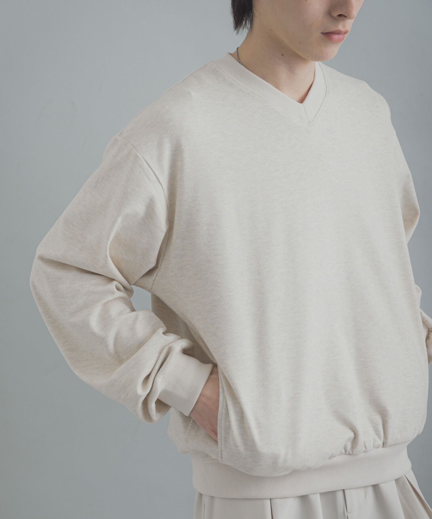 SENSE OF PLACE by URBAN RESEARCH「ライトカットメルトンVネックプルオーバー」|Tシャツ・カットソー|