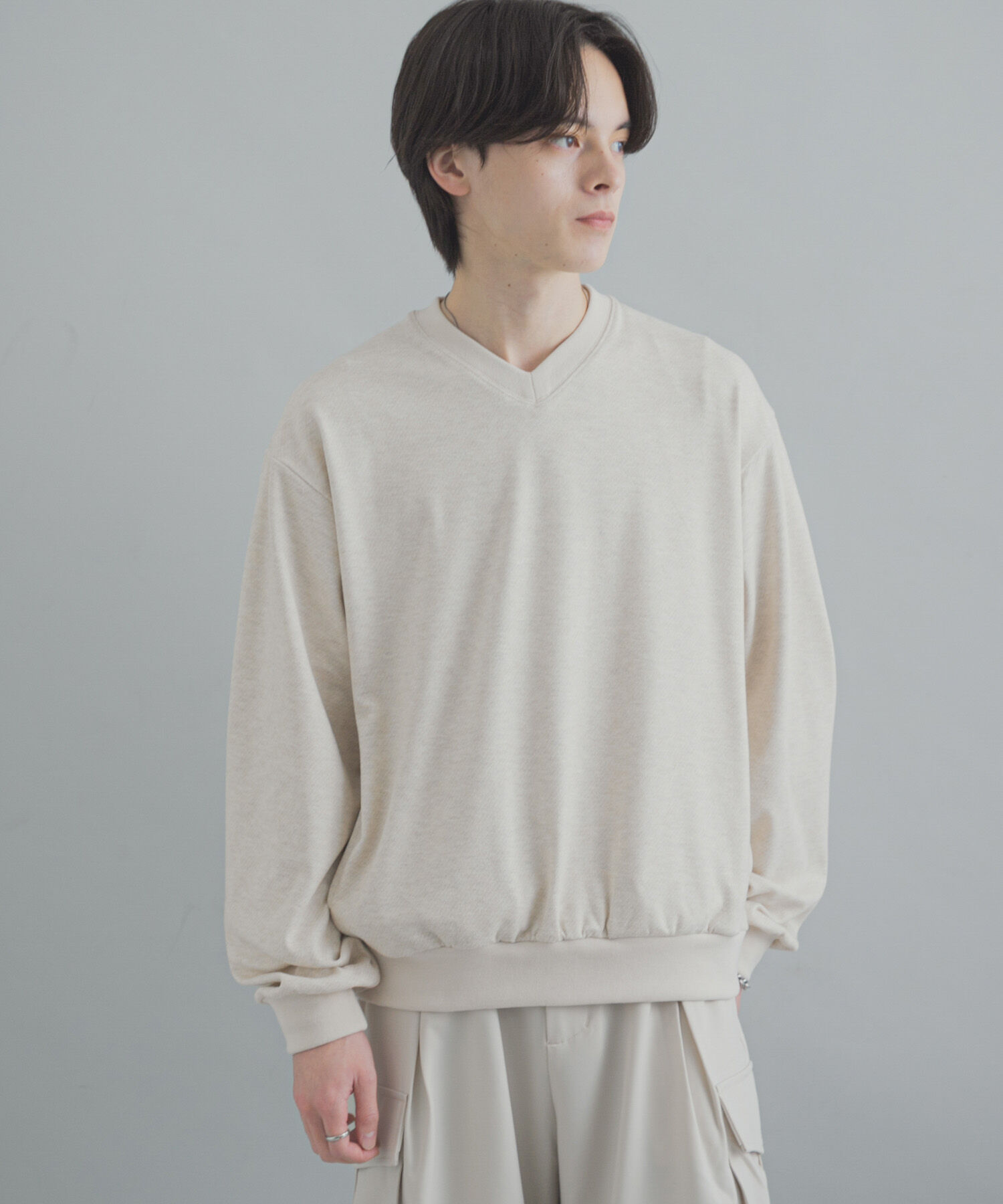 SENSE OF PLACE by URBAN RESEARCH「ライトカットメルトンVネックプルオーバー」|Tシャツ・カットソー|