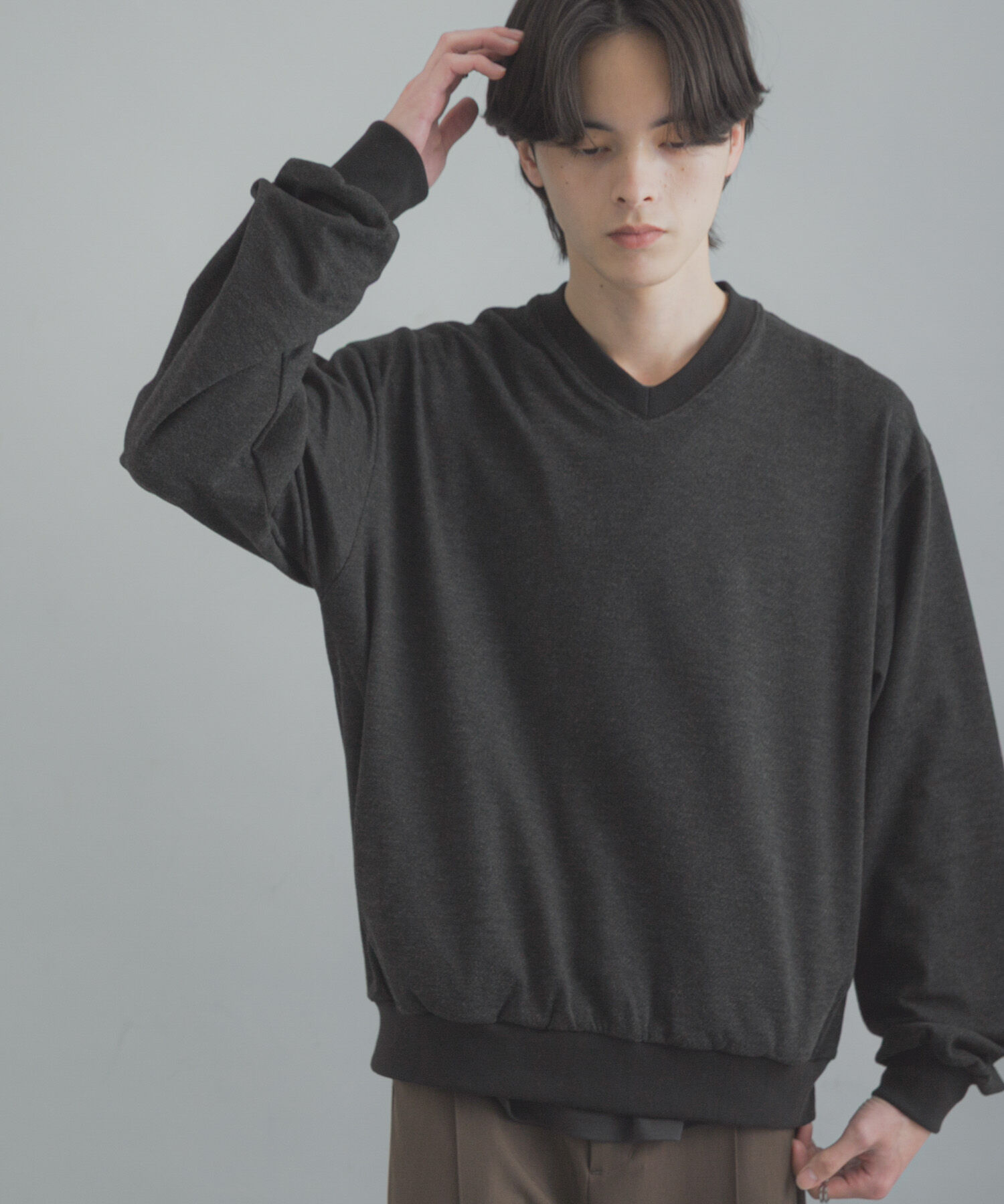 SENSE OF PLACE by URBAN RESEARCH「ライトカットメルトンVネックプルオーバー」|Tシャツ・カットソー|