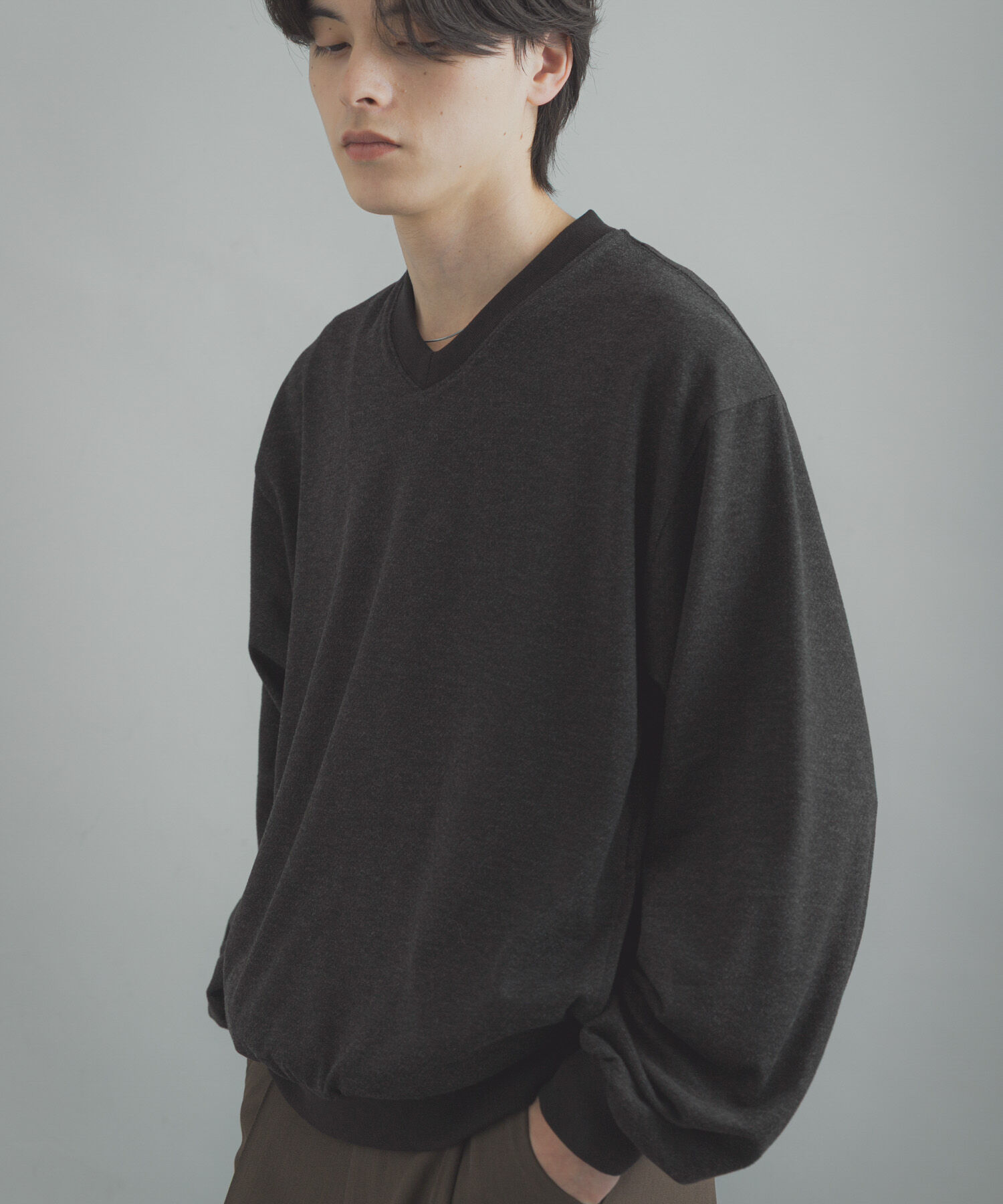 SENSE OF PLACE by URBAN RESEARCH「ライトカットメルトンVネックプルオーバー」|Tシャツ・カットソー|