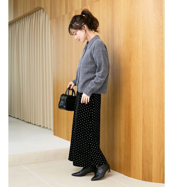  「襟ツキビジューボタンカーディガン」|カーディガン|