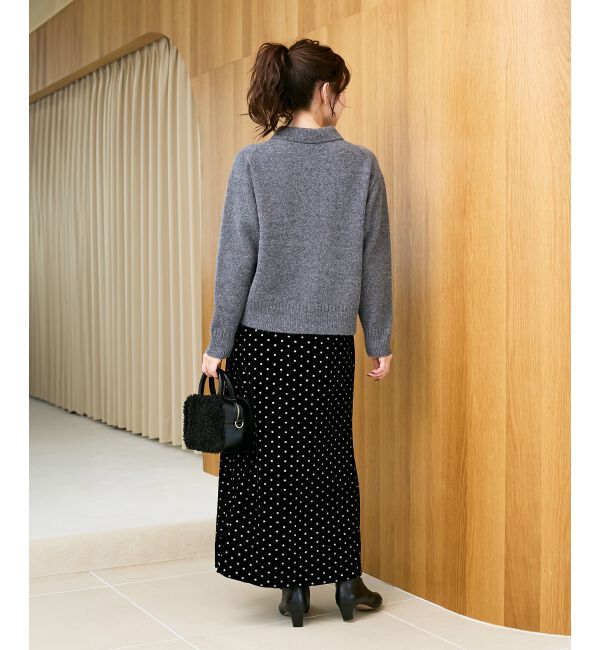  「襟ツキビジューボタンカーディガン」|カーディガン|