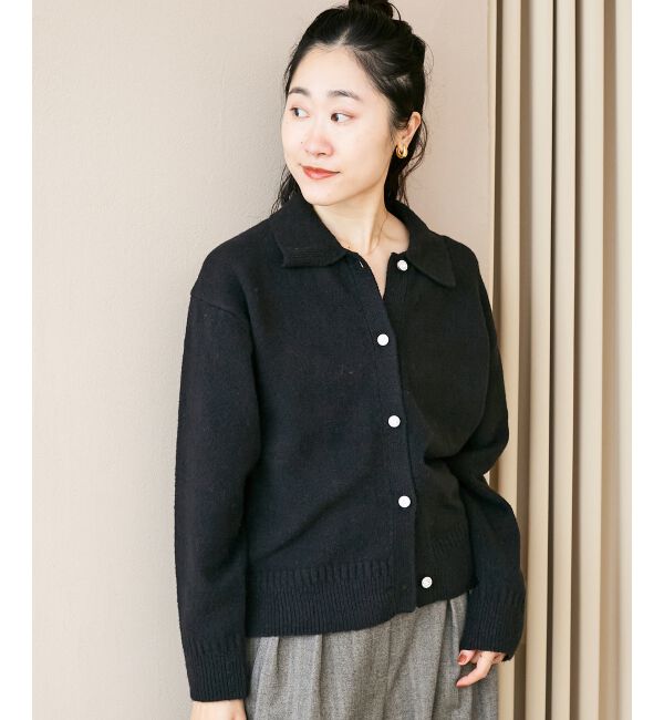  「襟ツキビジューボタンカーディガン」|カーディガン|