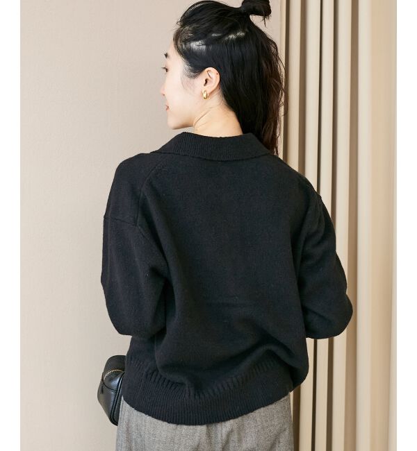  「襟ツキビジューボタンカーディガン」|カーディガン|