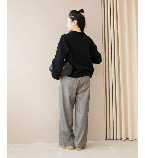  「襟ツキビジューボタンカーディガン」|カーディガン|