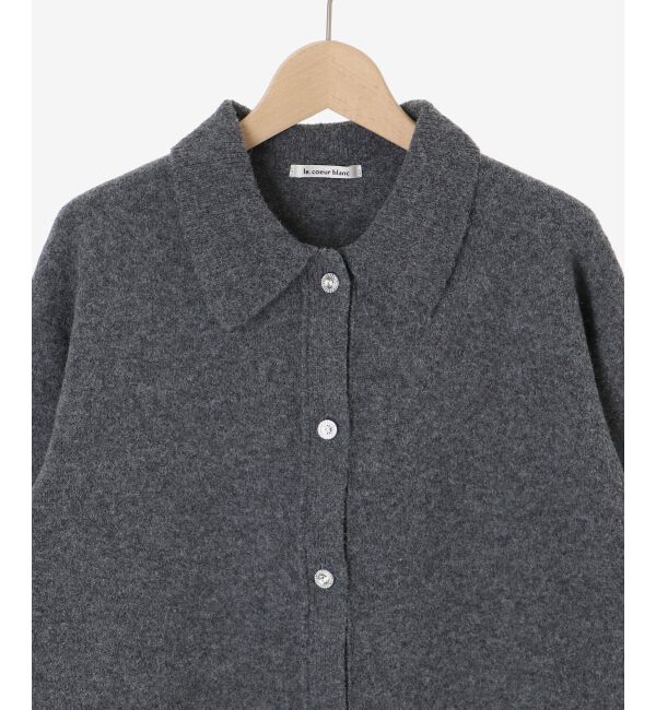  「襟ツキビジューボタンカーディガン」|カーディガン|