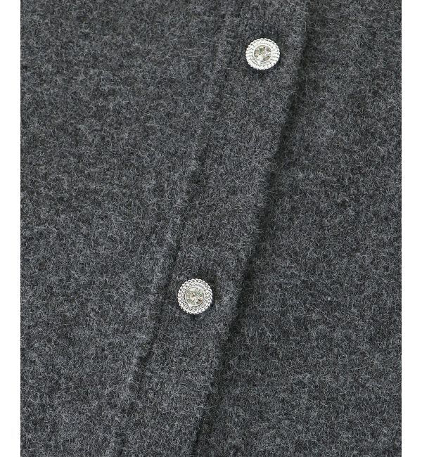  「襟ツキビジューボタンカーディガン」|カーディガン|