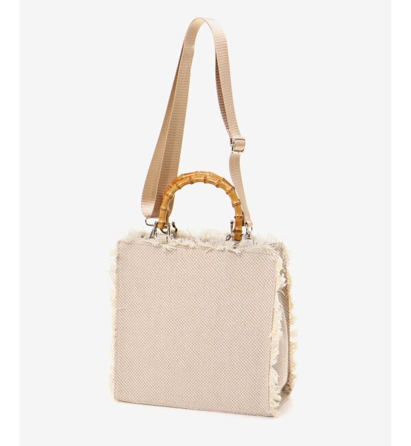 MAJESTICLEGON「バンブーハンドルフリンジバッグ」|ハンドバッグ|