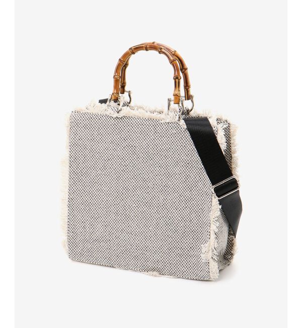 MAJESTICLEGON「バンブーハンドルフリンジバッグ」|ハンドバッグ|