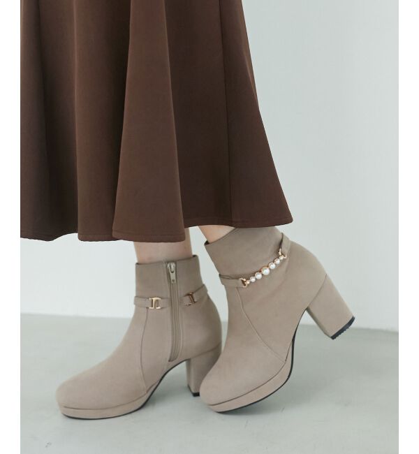 MAJESTICLEGON「取り外しできるパールブーツ」|ショートブーツ|ｸﾞﾚｰｼﾞｭ