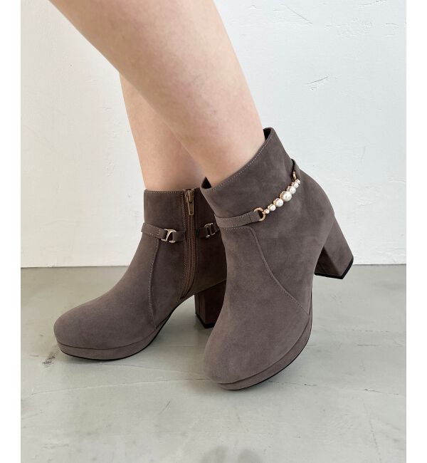 MAJESTICLEGON「取り外しできるパールブーツ」|ショートブーツ|