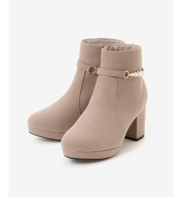 MAJESTICLEGON「取り外しできるパールブーツ」|ショートブーツ|