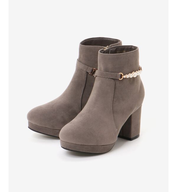 MAJESTICLEGON「取り外しできるパールブーツ」|ショートブーツ|