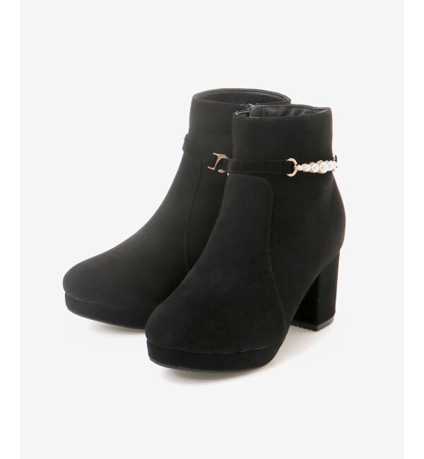 MAJESTICLEGON「取り外しできるパールブーツ」|ショートブーツ|