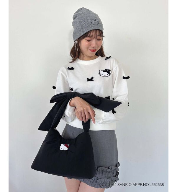 MAJESTICLEGON「ハローキティ プチリボンニットCAP」|キャップ・キャスケット|