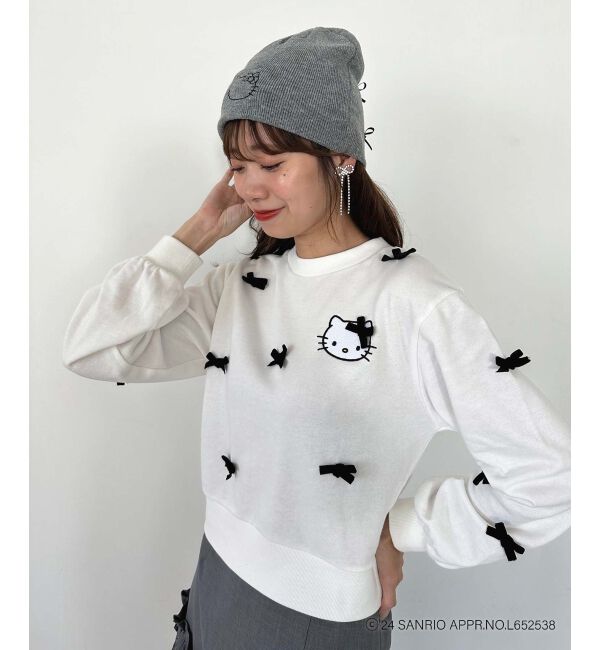 MAJESTICLEGON「ハローキティ プチリボンニットCAP」|キャップ・キャスケット|