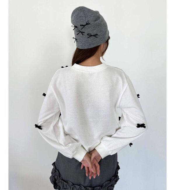 MAJESTICLEGON「ハローキティ プチリボンニットCAP」|キャップ・キャスケット|