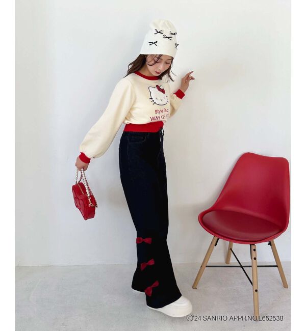 MAJESTICLEGON「ハローキティ プチリボンニットCAP」|キャップ・キャスケット|