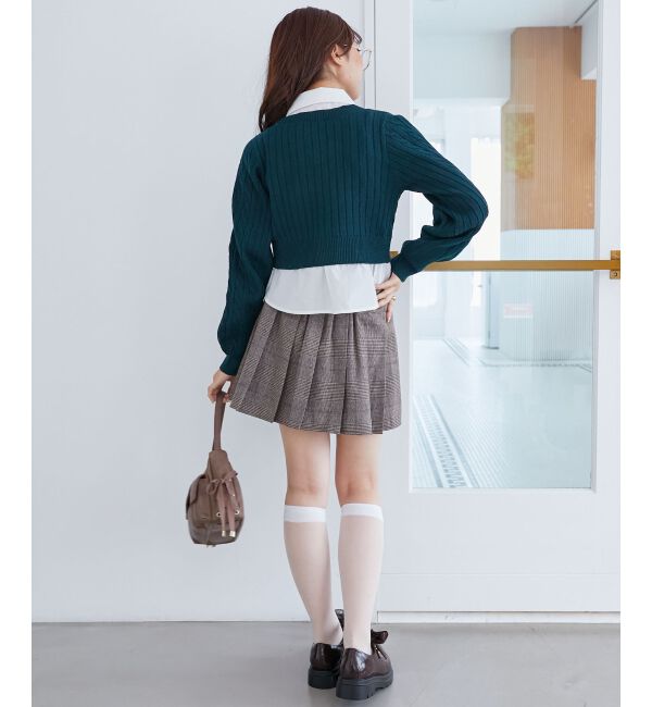 MAJESTICLEGON「ベルトセットプリーツミニスカパン」|スカート|