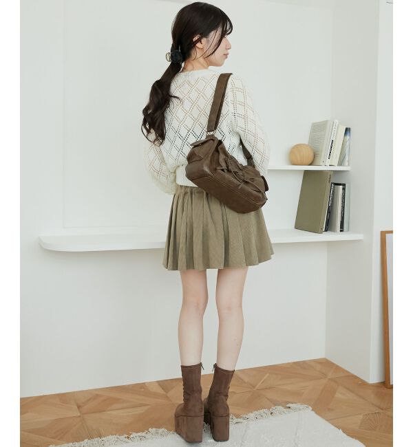 MAJESTICLEGON「ベルトセットプリーツミニスカパン」|スカート|