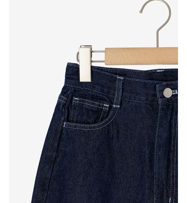 MAJESTICLEGON「サイドスリットビジューデニムパンツ」|デニム|