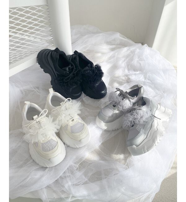 MAJESTICLEGON「取り外しできるフリルスニーカー」|スニーカー|