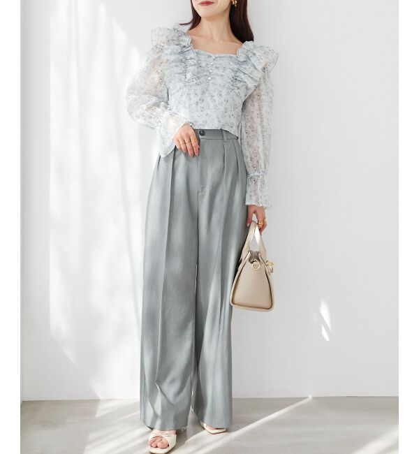  「オープンショルダーフリルブラウス」|シャツ・ブラウス|