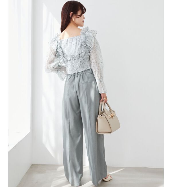  「オープンショルダーフリルブラウス」|シャツ・ブラウス|