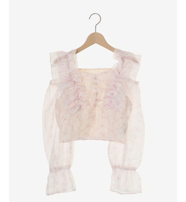  「オープンショルダーフリルブラウス」|シャツ・ブラウス|