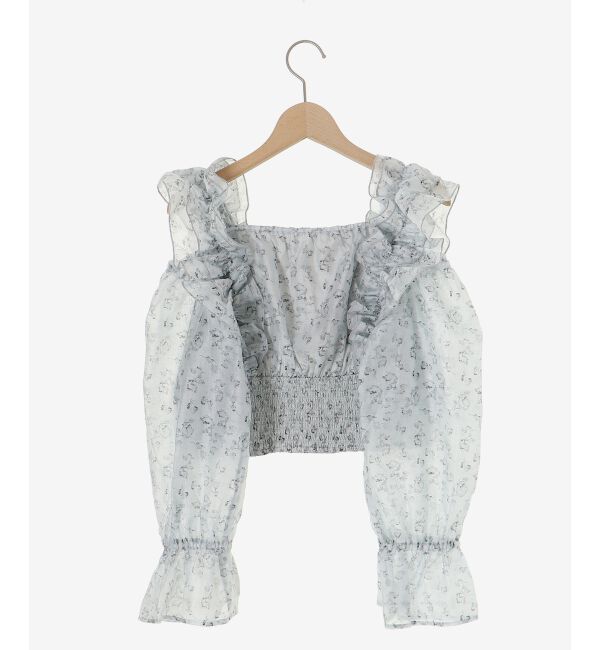  「オープンショルダーフリルブラウス」|シャツ・ブラウス|