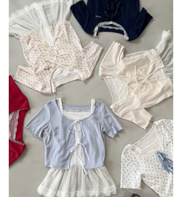  「ペプラムキャミセットカットカーデ」|カーディガン|